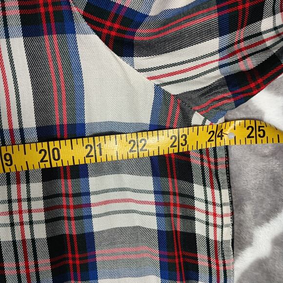 Levi’s Pearl Snap Dress Women Plus Size 1X Blue Red Plaid Duster Layer - Picture 6 of 10